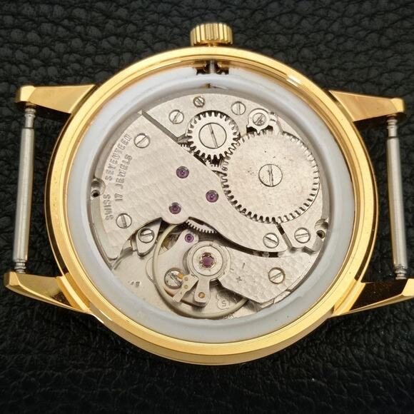 Vintage 1975 Montine Of Switzerland  Manual Mens Gold Watch W/Nato Strap - Picture 9 of 9